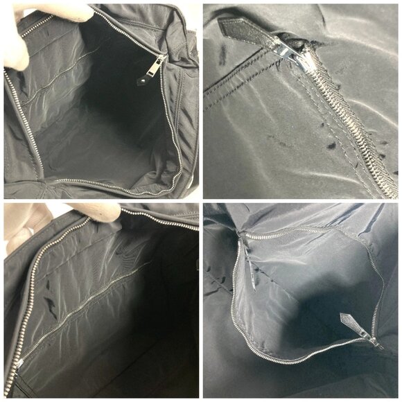 HERMES Acapulco Basas MM Bag Crossbody Shoulder Bag Nylon Black - Picture 15 of 15